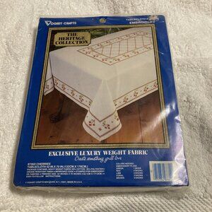 Vogart Crafts Cherries 52 x 70" Tablecloth For Embroidery or Painting #8735D